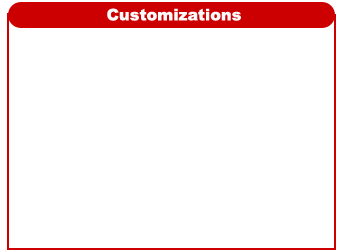 Customizations Customizations
