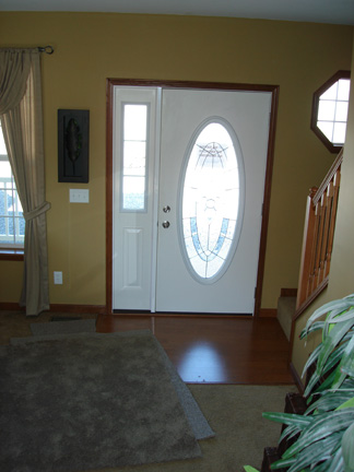 Patriot Home Sales - Model: HK101-A Sample Home Pennwest Ridgefield Cape / Two Story Combination Front Entry Photo Patriot Home Sales - Model: HK101-A Sample Home Pennwest Ridgefield Cape / Two Story Combination Front Entry Photo