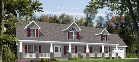 Artist's Rendering of The Entertainer II Modular Home (Pennwest Homes Model: HR170-AV)