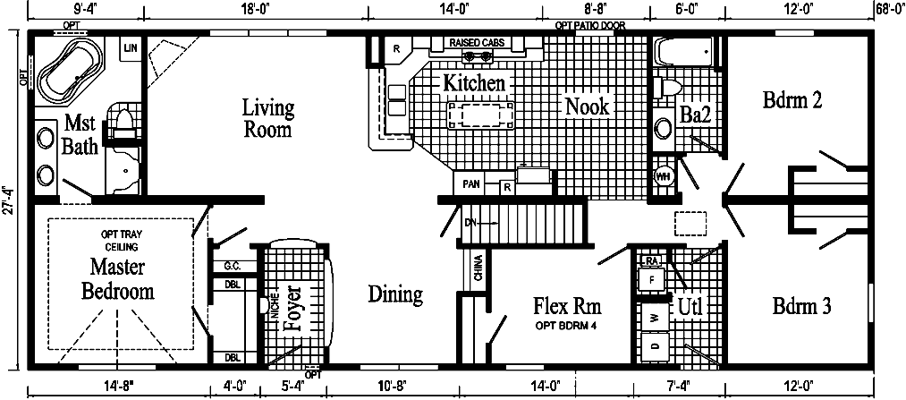 The Quatro II Model HR171-A - Floor Plan The Quatro II Model HR171-A - Floor Plan