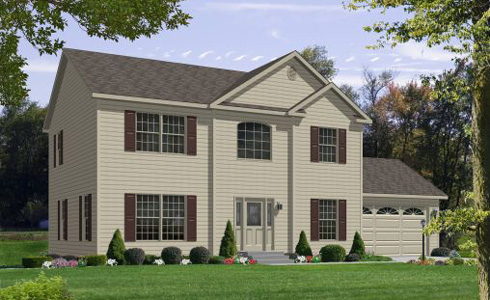 Artist's Rendering of The Harrington II Two Story Modular Home (Pennwest Homes Model: HS161-A)