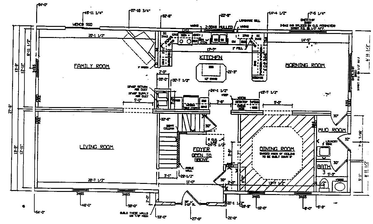 Muncy Two Story First Floor Detail Floor Plan