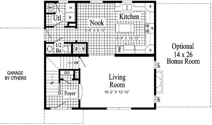 Bedford II Model HS113-A Main Floor - Floor Plan Bedford II Model HS113-A Main Floor - Floor Plan