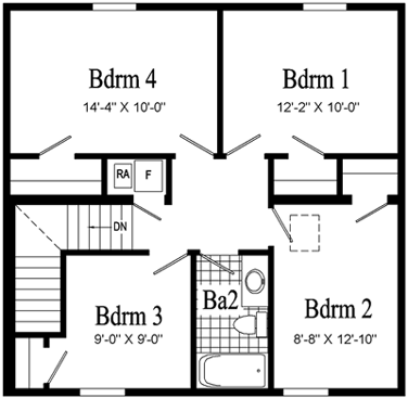 Bedford II Model HS113-A Second Floor - Floor Plan Bedford II Model HS113-A Second Floor - Floor Plan