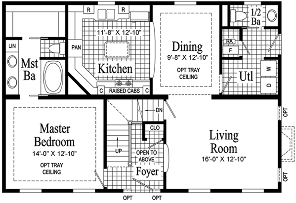 Bennington II Model HS117-A Main Floor - Floor Plan Bennington II Model HS117-A Main Floor - Floor Plan