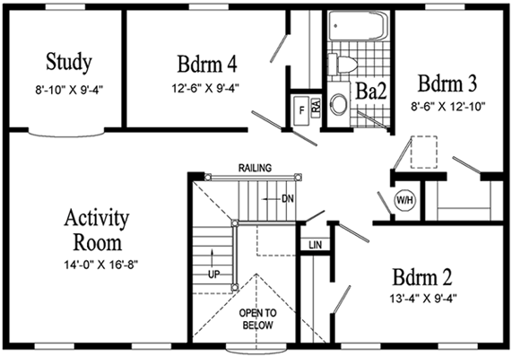 Bennington II Model HS117-A Second Floor - Floor Plan Bennington II Model HS117-A Second Floor - Floor Plan