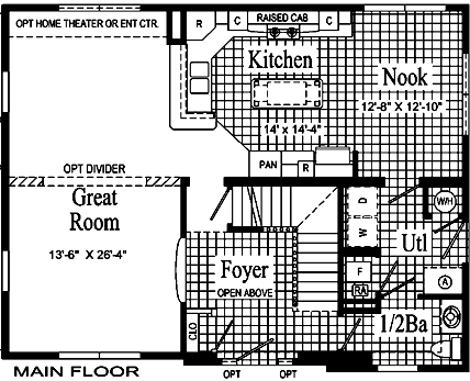 Harrington II Model HS161-A Main Floor - Floor Plan Harrington II Model HS161-A Main Floor - Floor Plan