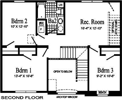 Harrington II Model HS161-A Second Floor - Floor Plan Harrington II Model HS161-A Second Floor - Floor Plan