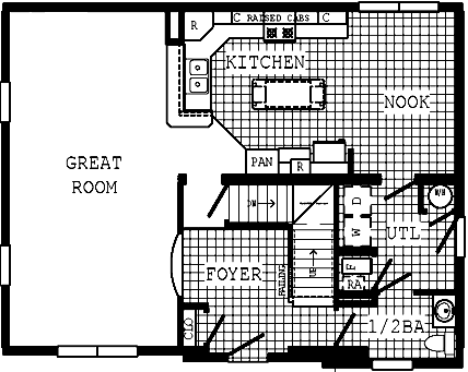 Harrington IV Model HS162-A Main Floor - Floor Plan Harrington IV Model HS162-A Main Floor - Floor Plan