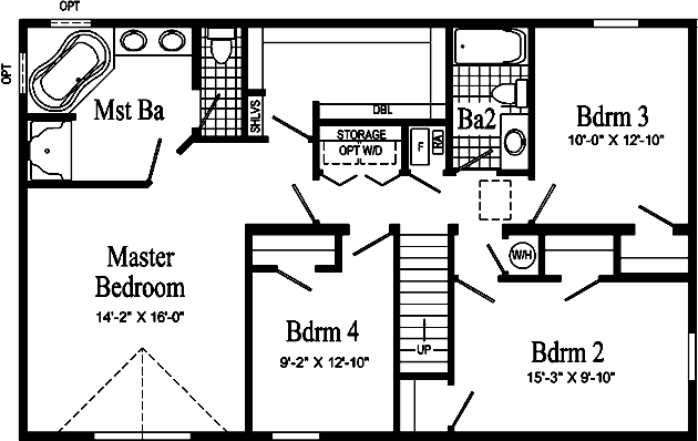 Jefferson II Model HS119-A Second Floor - Floor Plan Jefferson II Model HS119-A Second Floor - Floor Plan