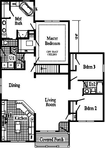 Covington HF115-A Floor Plan - Click To Enlarge Floor Plan