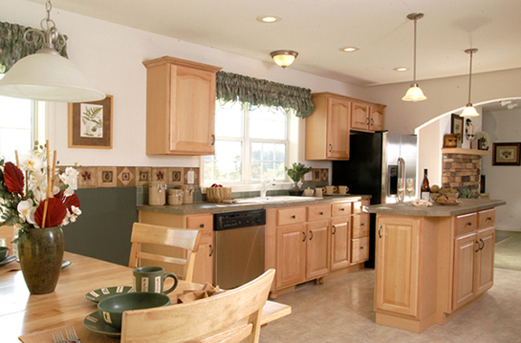 Patriot Home Sales - Model: HR108-A Sample Home Pennwest Oakland Sample Home # 1  Ranch Style Modular Home - Kitchen Photo