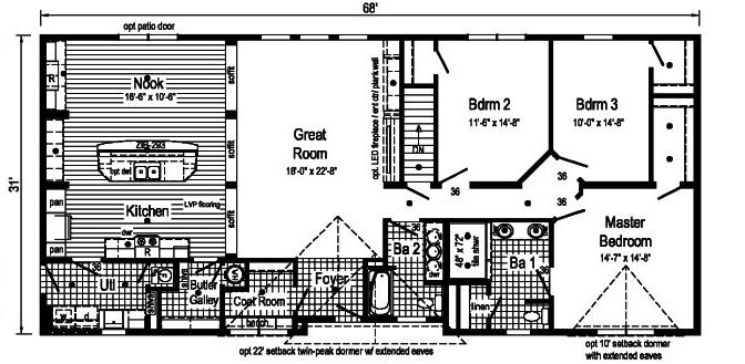 ULTRA 7 - 2P2403-X Floor Plan